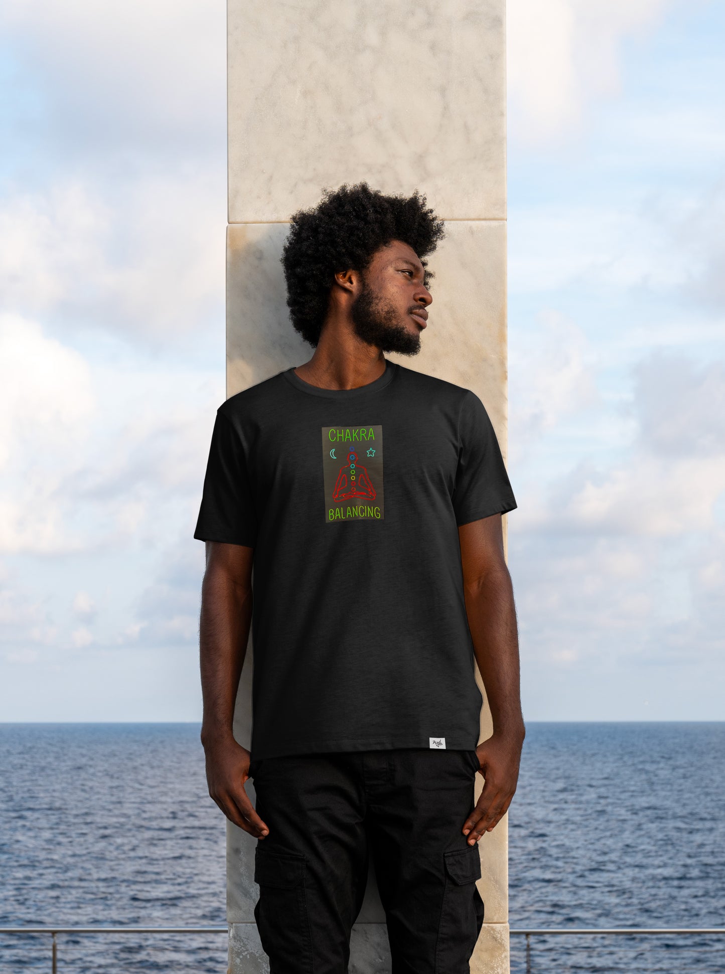 chakra tee - black